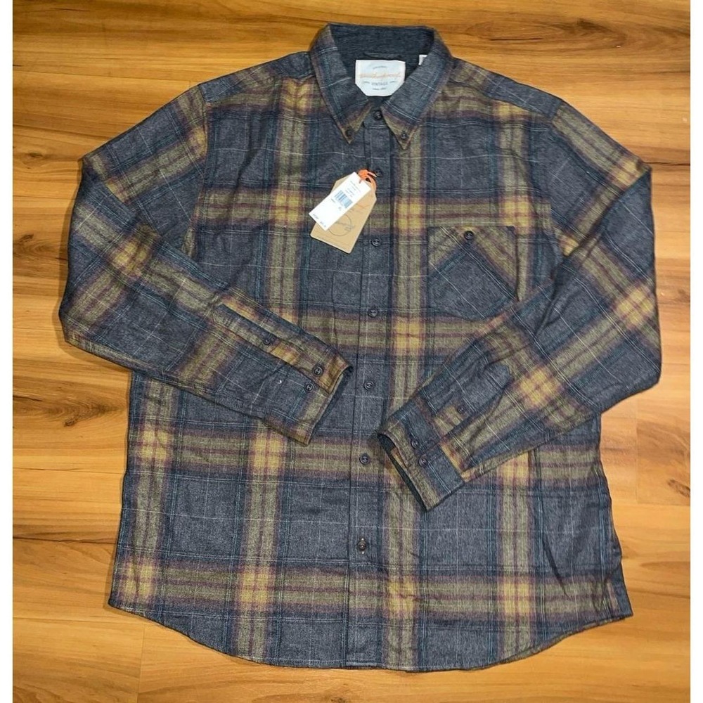 Mens Nwt Weatherproof Flannel Plaid Nigh Owl Button Down Long Sleeve Shirt